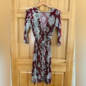 Janette Fashion John 3:16 Faux Wrap Dress with Tie